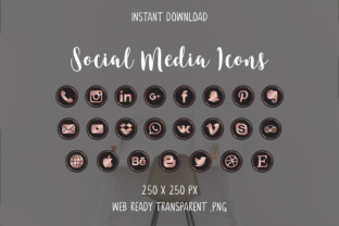 Download Rosegold Social Media Icons - Gold Collection