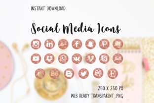 Download Rosegold Social Media Icons - Gold Collection