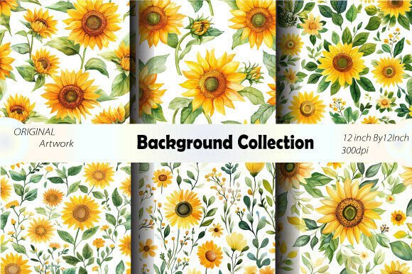Download Sunflower Background Wallpaper Seamless - Premium Bundle