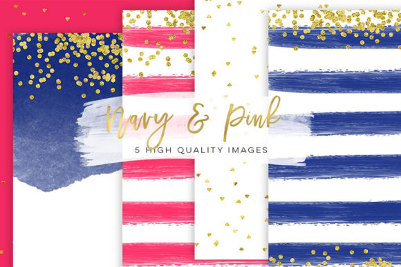 Download Pink and Navy Blue, Blog Paper Clip Art - Navy Collection