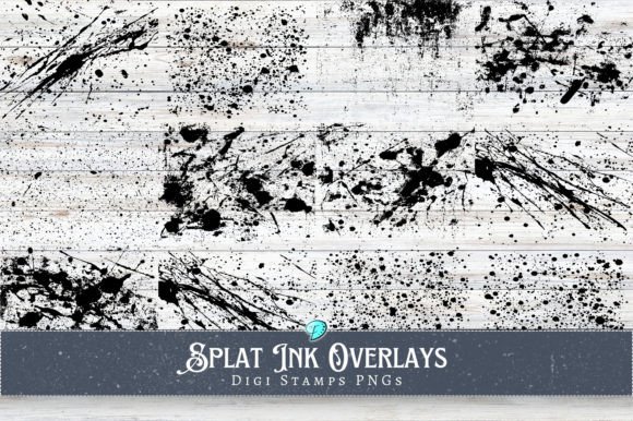 Download Splat Ink Overlay Digi Stamps PNG - Overlay Collection