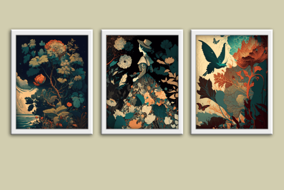 Download Vintage Floral Wallpaper Wall Art Prints - Wallpaper Collection