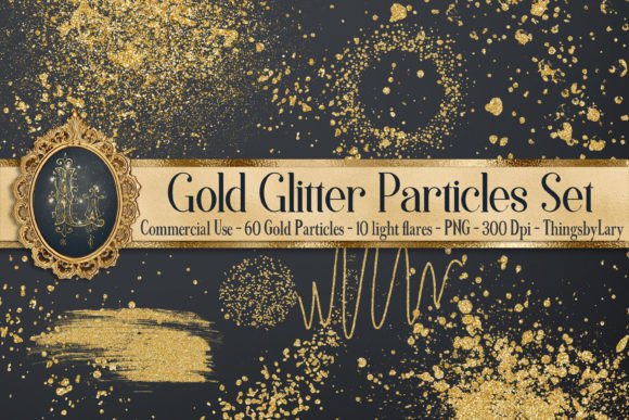 Download Gold Glitter Particles Overlays PNG - Overlay Collection