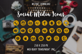 Download Gold Social Media Icons - Gold Collection